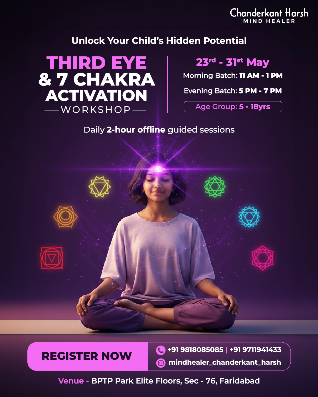 Third Eye and 7 Chakra Activation Workshop